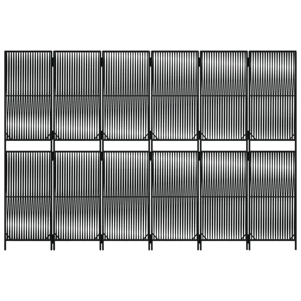 parawan-6-panelowy-czarny-polirattan-stan-nowy