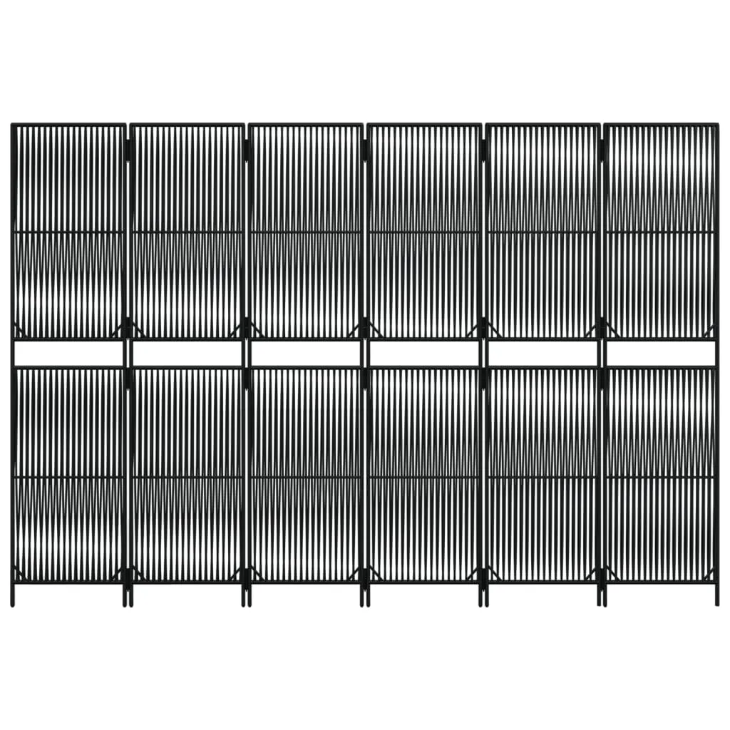 parawan-6-panelowy-czarny-polirattan-stan-nowy