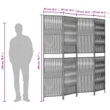 parawan-4-panelowy-czarny-polirattan-producent-vidaxl