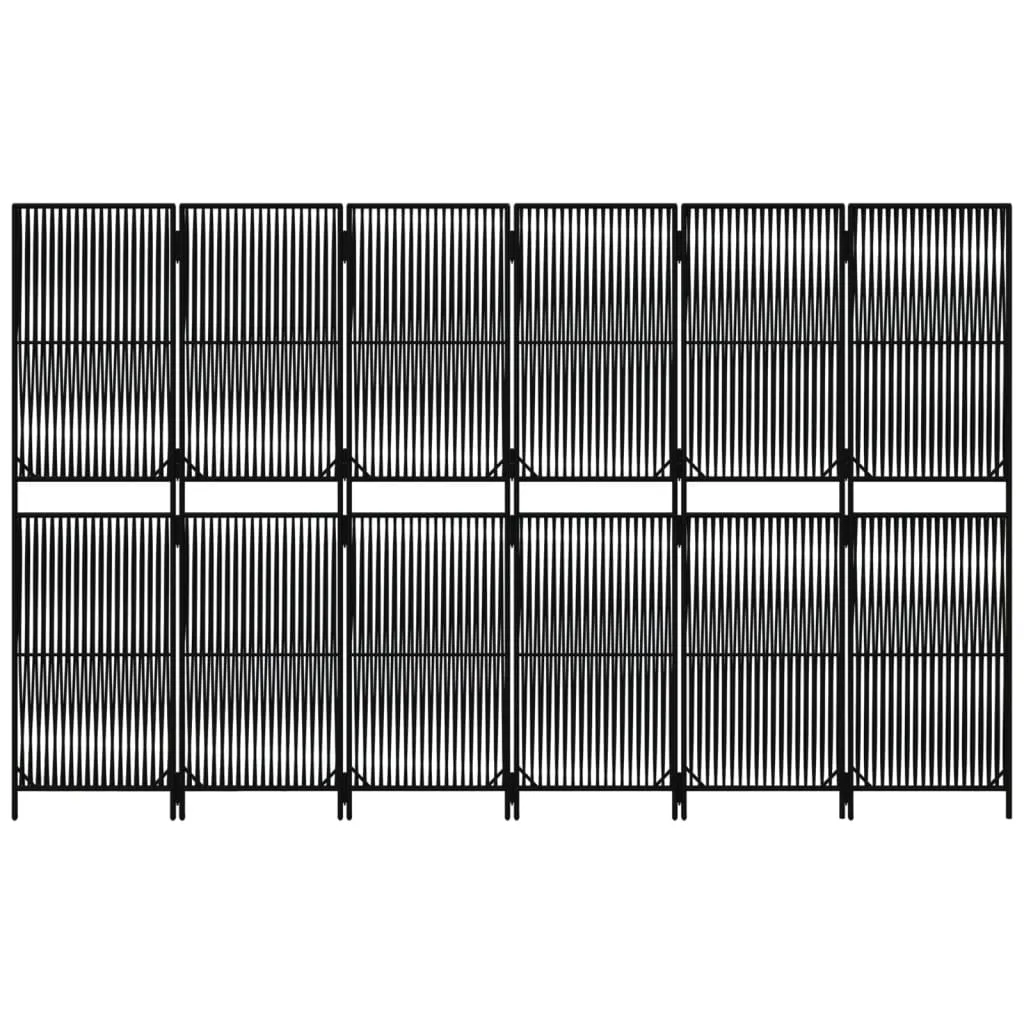 parawan-6-panelowy-czarny-polirattan-stan-nowy
