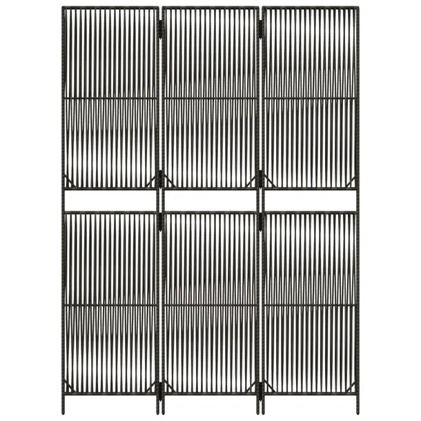 parawan-3-panelowy-szary-polirattan-stan-nowy