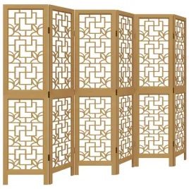 parawan-pokojowy-6-panelowy-brazowy-lite-drewno-paulowni