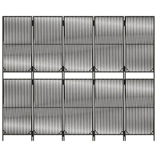 parawan-5-panelowy-szary-polirattan-stan-nowy
