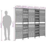 parawan-5-panelowy-szary-polirattan-stan-nowy