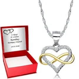 srebrny-lancuszek-925-zlota-nieskonczonosc-serce-na-dzien-kobiet-grawer