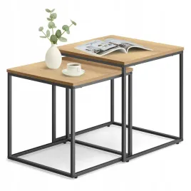 stolik-kawowy-dab-kwadrat-2szt-nowoczesny-loft-nogi-czarne-podwojny