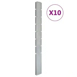 slupki-ogrodzeniowe-10-szt-srebrne-200-cm-stal-galwanizowana