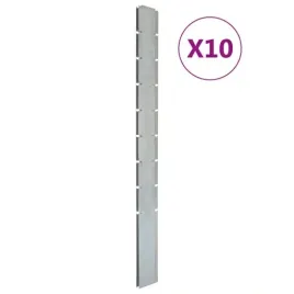 slupki-ogrodzeniowe-10-szt-srebrne-220-cm-stal-galwanizowana