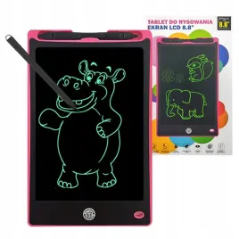 tablet-dla-dzieci-graficzny-do-rysowania-88-cala-lcd-rozowy-rysik-lekki