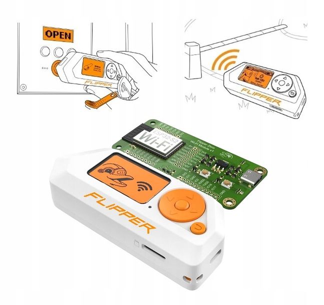 ﻿Flipper Zero do Klonowania Cyfrowych Kluczy Dostępu RFID IR BT Moduł Wi-Fi