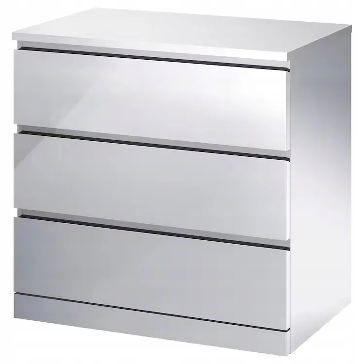 IKEA MALM Komoda 3 szuflady efekt lustrzany 80x78 cm – 192957641