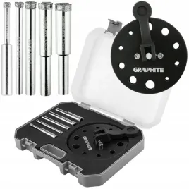 graphite-5x-wiertla-diamentowe-5-12mm-prowadnica-55h541