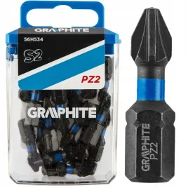 graphite-bity-udarowe-1-4-pz2-x-25mm-stal-s2-20szt-w-pudelku-56h534