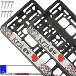 ramki-pod-tablice-rejestracyjna-4d-travel-krakow-zest-2-szt-8-szt-wkretow