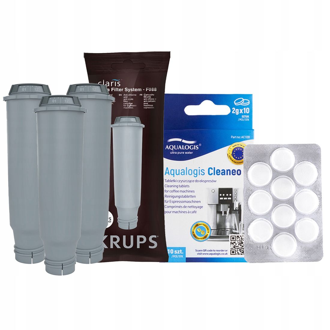 Recambio Cafetera Krups Pack De 3 Filtros De Agua Sillar Compatibles Con Máquinas Krups EA 8 Series - Sustituto De F088 / F08801 Pack 3 Filtros Agua Sillar - Foto 9