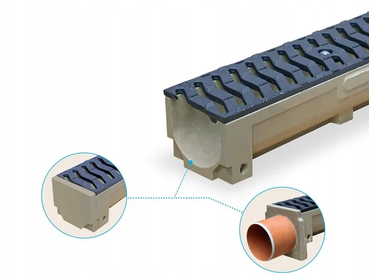 kanal-polimerobeton-odwodnienie-liniowe-z-zeliwna-krata-b125-h-8cm-50-cm-stan-nowy