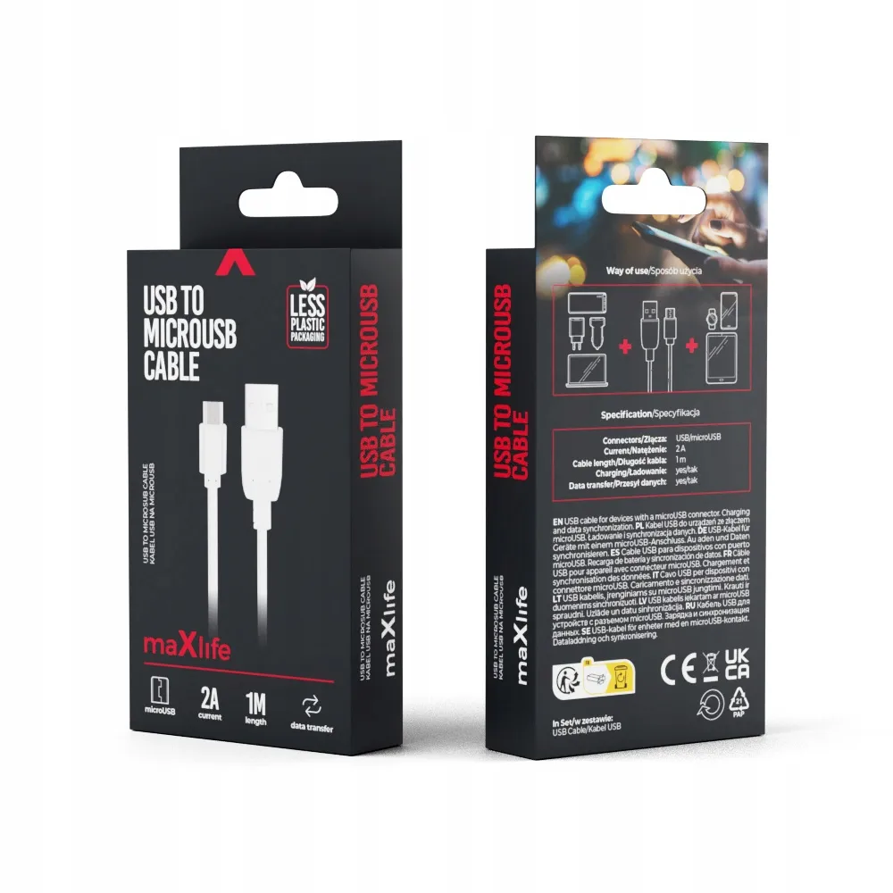 maxlife-kabel-usb-microusb-10-m-2a-bialy