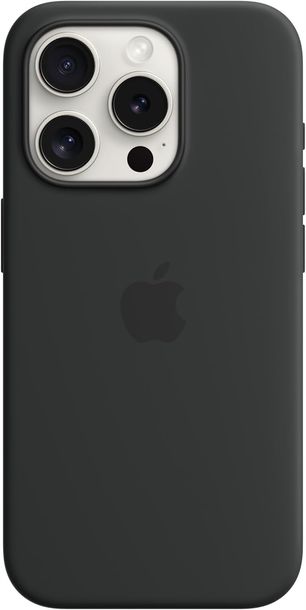 Apple iPhone 15 PRO SILICONE Case with MagSafe - CZARNE