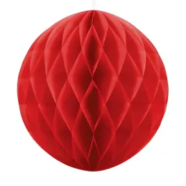 kula-dekoracja-wiszaca-bibulowa-czerwona-plaster-miodu-30cm