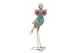 sowa-metalowa-turkusowa-figurka-ogrodowa