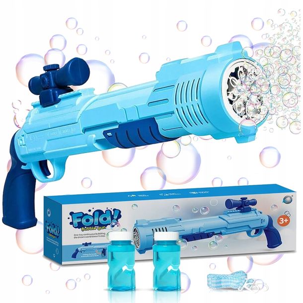 Фото - Мильні бульбашки Bazooka ﻿PISTOLET na bańki mydlane  AUTOMAT maszynka do baniek + 2 x PŁYN 