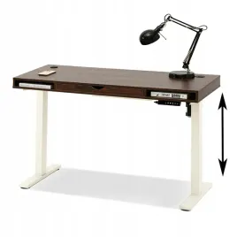 elektryczne-biurko-regulowana-wysokosc-szuflada-i-polki-otso-120-orzech-kre