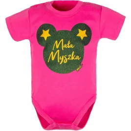 body-krotki-rekaw-brokatowa-myszka-80-z-nadrukiem