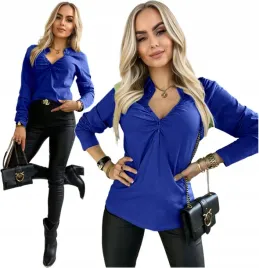 bawelniana-bluzka-damska-wygodna-dopasowana-marszczony-dekolt-v