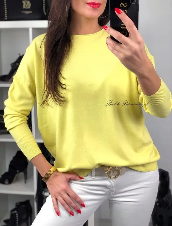 bluzka-basic-classic-delikatny-sweterek-zolty
