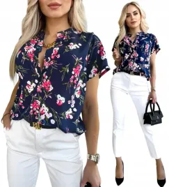 elegancka-bluzka-damska-luzna-wygodna-bawelniana-modny-print-kwiaty