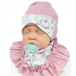 czapka-apaszka-rozowy-komplet-w-kwiaty-r-38-40