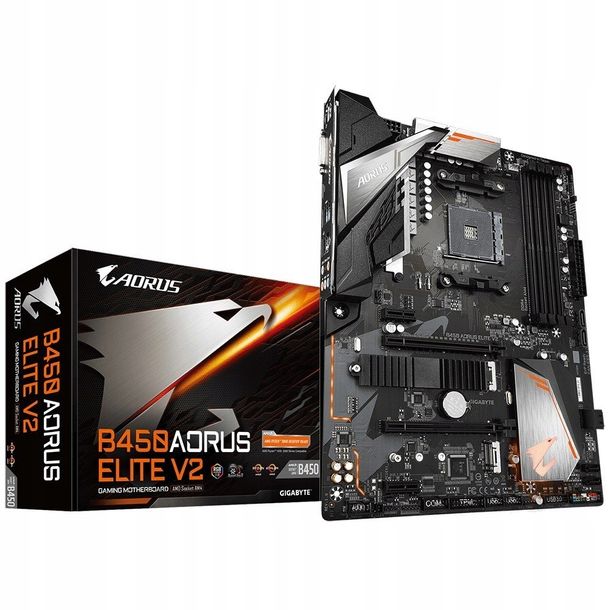 ﻿Płyta główna B450 AORUS ELITE V2 AM4 4DDR4 DVI/HDMI/M.2 ATX