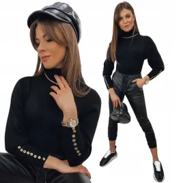 prazkowany-sweter-damski-golf-kolory-ox124-uni