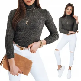 prazkowany-sweter-damski-golf-kolory-ox129-uni