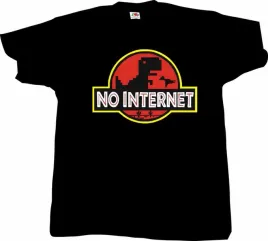 no-internet-jurassic-jurajski-koszulka