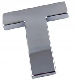 emblemat-litera-literka-cyfra-cyfry-chrom-t-t-b8x19