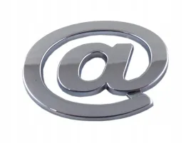 emblemat-litera-literka-cyfra-cyfry-chrom-malpa