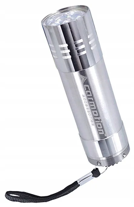 m6o63-9-led-srebrna-baterie-biale-swiatlo-latarka-stan-nowy