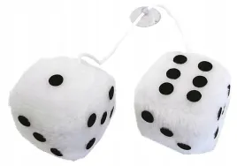 lusterko-biale-kostki-kosci-samochodowe-ozdobne-na