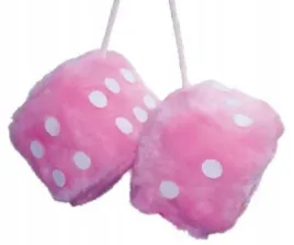 kostki-kosci-ozdobne-na-lusterko-rozowe-2szt