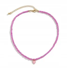 naszyjnik-choker-koraliki-drobne-mini-rozowe-zawieszka-serce-serduszko