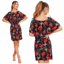 krotka-sukienka-damska-luzna-letnia-rozkloszowana-rekawek-krotki-moraj-l-xl