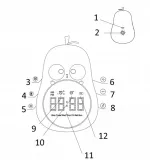 budzik-gruszka-zolta-plec-unisex