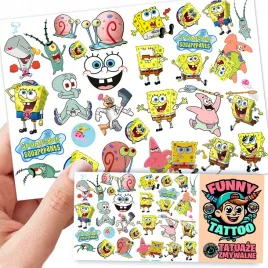 tatuaze-zmywalne-dla-dzieci-spongebob-wzory-oryginalne