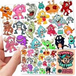 tatuaze-zmywalne-dla-dzieci-dzieciece-monsters-potwory-wzory-jakosc