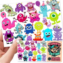 tatuaze-zmywalne-dla-dzieci-dzieciece-monsters-potwory-wzory-jakosc