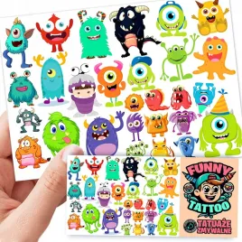 tatuaze-zmywalne-dla-dzieci-dzieciece-monsters-potwory-wzory-jakosc