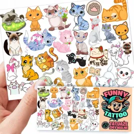 tatuaze-zmywalne-dla-dzieci-dzieciece-koty-wzory-jakosc