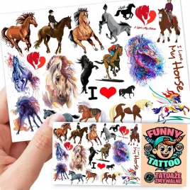 tatuaze-dla-dzieci-zmywalne-tymczasowe-konie-wzory-jakosc