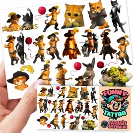 tatuaze-dla-dzieci-zmywalne-tymczasowe-kot-w-butach-wzory-jakosc